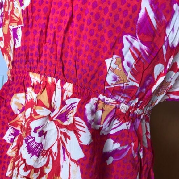 𝅺xhilaration Red V-Neck Floral Dress - Picture 8 of 8